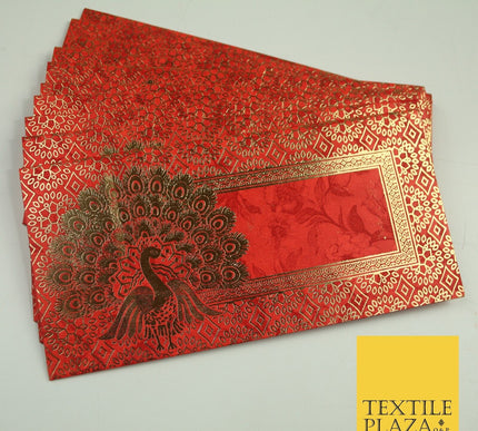 10 x Peacock Shagun Envelope Money Gift Cash Wallets Salami Eid Diwali Wedding