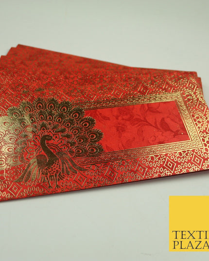 10 x Peacock Shagun Envelope Money Gift Cash Wallets Salami Eid Diwali Wedding