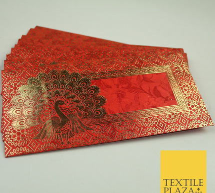 10 x Peacock Shagun Envelope Money Gift Cash Wallets Salami Eid Diwali Wedding
