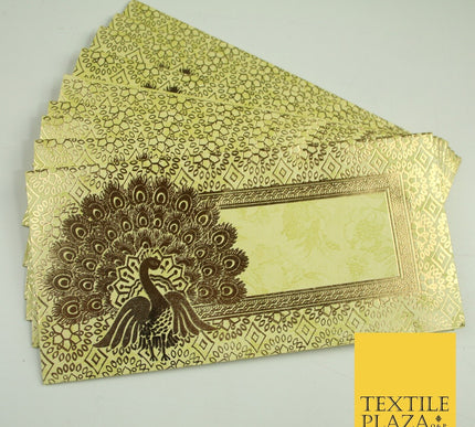10 x Peacock Shagun Envelope Money Gift Cash Wallets Salami Eid Diwali Wedding