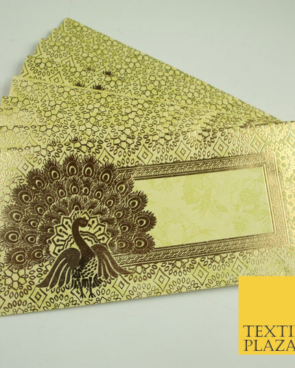 10 x Peacock Shagun Envelope Money Gift Cash Wallets Salami Eid Diwali Wedding