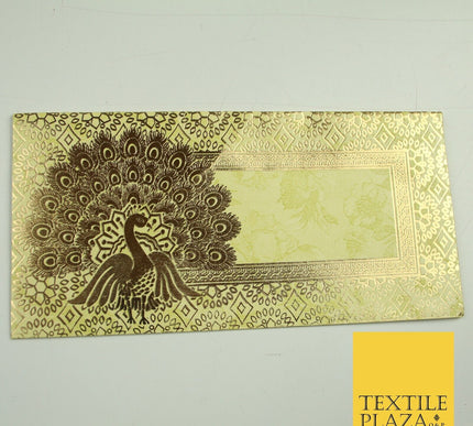 10 x Peacock Shagun Envelope Money Gift Cash Wallets Salami Eid Diwali Wedding