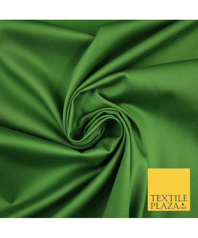 Green Premium Plain COTTON Sateen Dress Fabric Suits Shirts Trousers 59" 8230