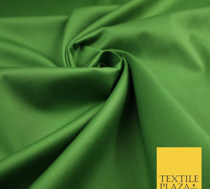 Green Premium Plain COTTON Sateen Dress Fabric Suits Shirts Trousers 59" 8230