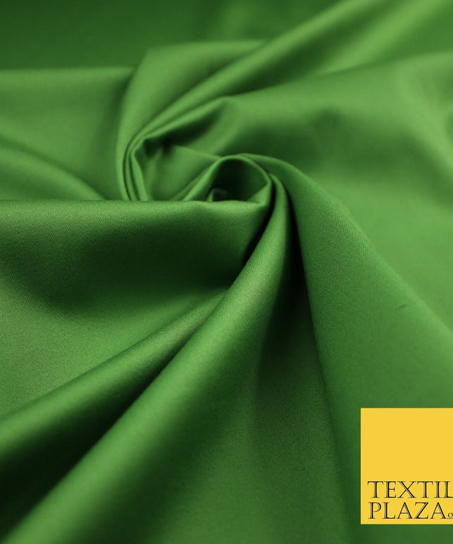 Green Premium Plain COTTON Sateen Dress Fabric Suits Shirts Trousers 59" 8230