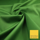 Green Premium Plain COTTON Sateen Dress Fabric Suits Shirts Trousers 59" 8230