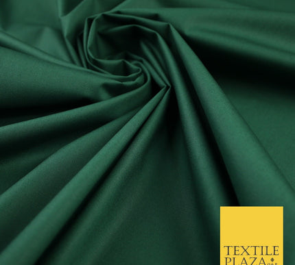 Bottle Green Smooth Crisp Cotton Blend Fabric Dress Shirt Material 60" 8258