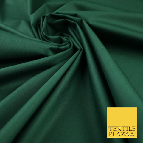 Bottle Green Smooth Crisp Cotton Blend Fabric Dress Shirt Material 60" 8258