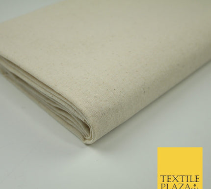PREMIUM 100%Cotton Natural Beige Medium CALICO Pure Undyed Craft Fabric 63" 8260