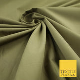 Light Khaki Green Smooth Crisp 100% Cotton Fabric Dress Shirt Material 58" 8256