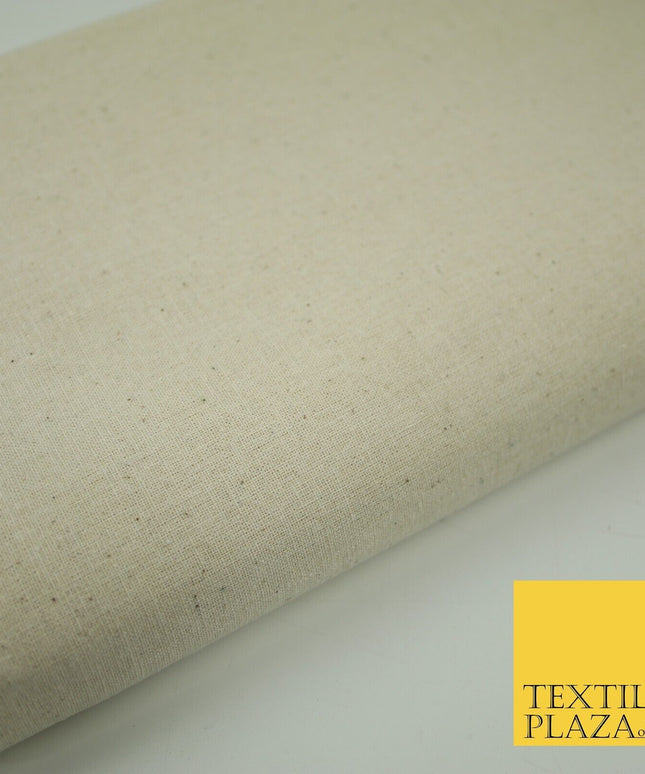 PREMIUM 100%Cotton Natural Beige Medium CALICO Pure Undyed Craft Fabric 63" 8260