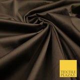 Chocolate Brown Luxury Fine Sheen 2 Way Stretch Cotton Sateen Dress Fabric 8257