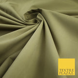 Light Khaki Green Smooth Crisp 100% Cotton Fabric Dress Shirt Material 58" 8256