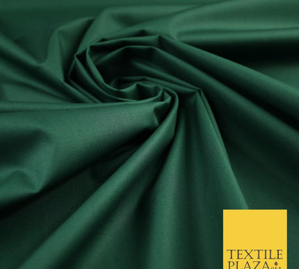 Bottle Green Smooth Crisp Cotton Blend Fabric Dress Shirt Material 60" 8258