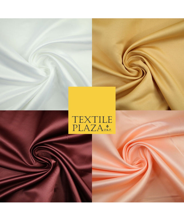 Plain Smooth Matt Duchess Satin Fabric Material Bridal Wedding Dress 58"