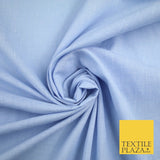 Light Denim Blue Soft Slubbed 100% Pure Cotton Fabric Dress Material 44" 8244