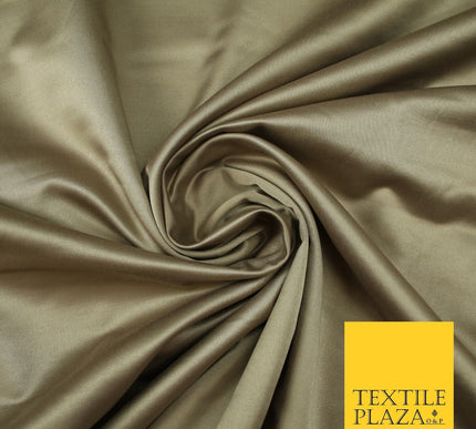 7 COLOURS - Premium Plain Liquid Smooth Sheen Cotton Sateen Dress Fabric 57"
