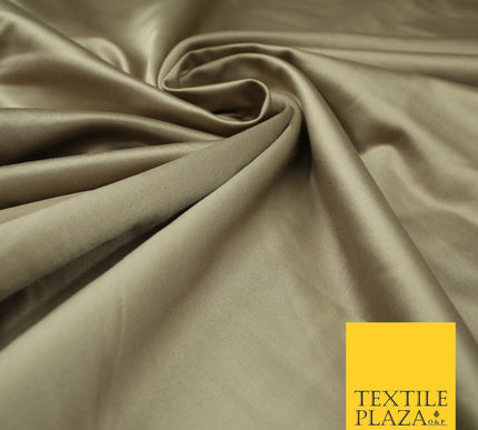 7 COLOURS - Premium Plain Liquid Smooth Sheen Cotton Sateen Dress Fabric 57"