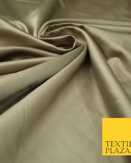 7 COLOURS - Premium Plain Liquid Smooth Sheen Cotton Sateen Dress Fabric 57"