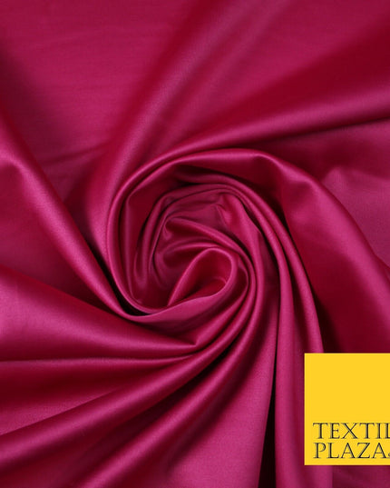 7 COLOURS - Premium Plain Liquid Smooth Sheen Cotton Sateen Dress Fabric 57"