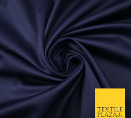 7 COLOURS - Premium Plain Liquid Smooth Sheen Cotton Sateen Dress Fabric 57"