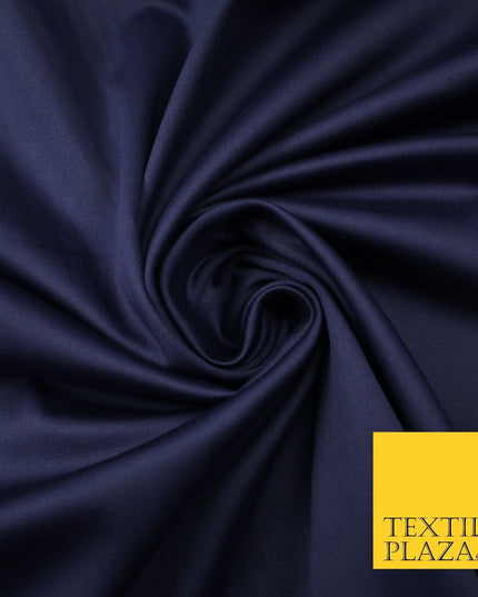7 COLOURS - Premium Plain Liquid Smooth Sheen Cotton Sateen Dress Fabric 57"