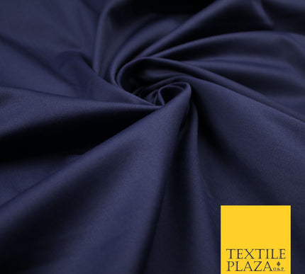 7 COLOURS - Premium Plain Liquid Smooth Sheen Cotton Sateen Dress Fabric 57"
