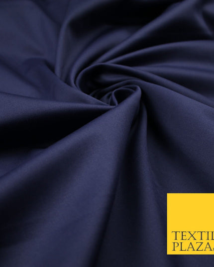 7 COLOURS - Premium Plain Liquid Smooth Sheen Cotton Sateen Dress Fabric 57"