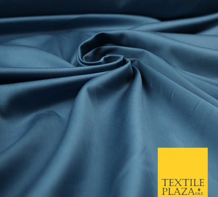 7 COLOURS - Premium Plain Liquid Smooth Sheen Cotton Sateen Dress Fabric 57"
