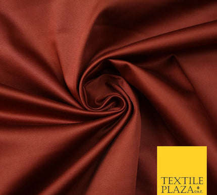 7 COLOURS - Premium Plain Liquid Smooth Sheen Cotton Sateen Dress Fabric 57"