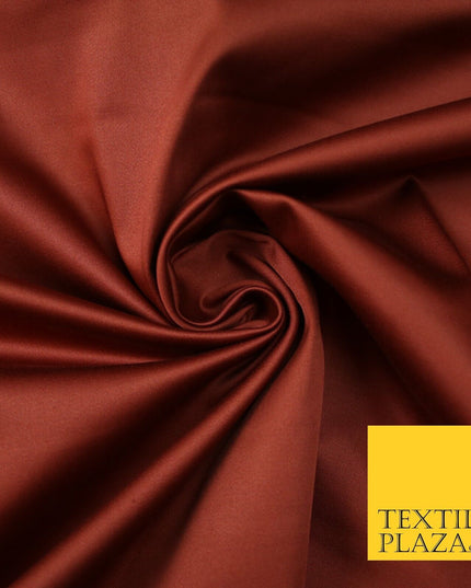 7 COLOURS - Premium Plain Liquid Smooth Sheen Cotton Sateen Dress Fabric 57"
