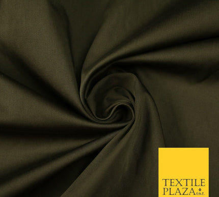 7 COLOURS - Premium Plain Liquid Smooth Sheen Cotton Sateen Dress Fabric 57"