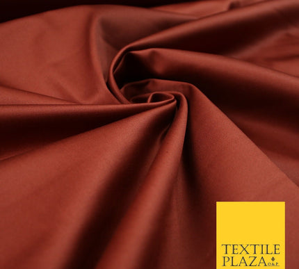 7 COLOURS - Premium Plain Liquid Smooth Sheen Cotton Sateen Dress Fabric 57"