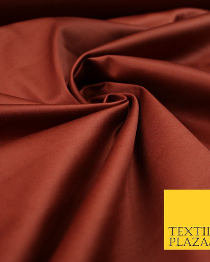 7 COLOURS - Premium Plain Liquid Smooth Sheen Cotton Sateen Dress Fabric 57"