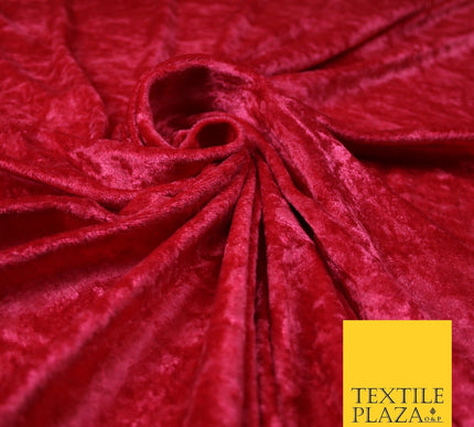 RASPBERRY Crushed Velvet Fabric Material Backdrop Cushions Curtains Stretch 7439
