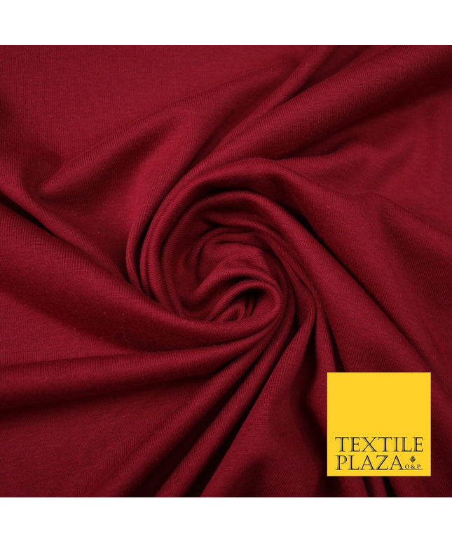 LIGHT MAROON RED Plain Cotton Jersey Fabric Stretch Knit Dress Fabric 60"   7440