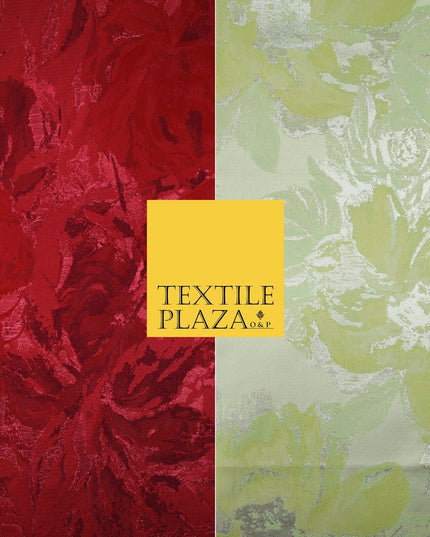 2 COLOURS - Luxury Metallic Oversized Floral Brocade Jacquard Dress Fabric 56"