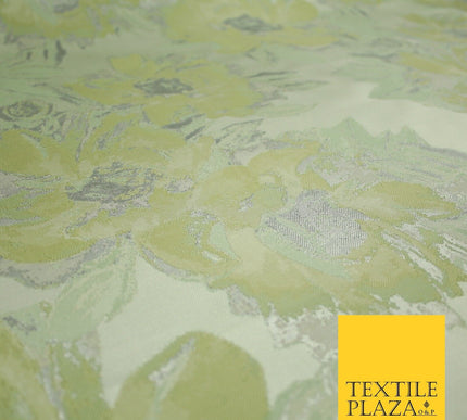 2 COLOURS - Luxury Metallic Oversized Floral Brocade Jacquard Dress Fabric 56"