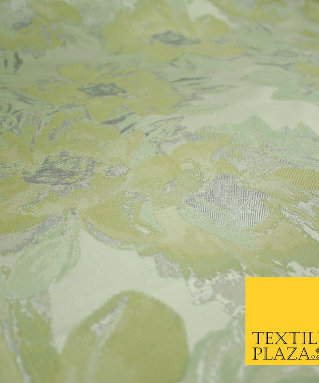 2 COLOURS - Luxury Metallic Oversized Floral Brocade Jacquard Dress Fabric 56"