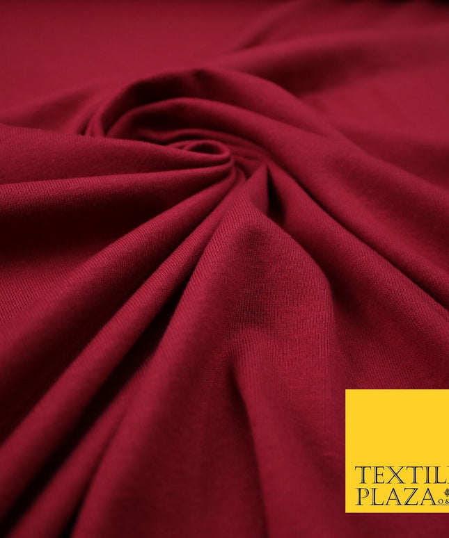LIGHT MAROON RED Plain Cotton Jersey Fabric Stretch Knit Dress Fabric 60"   7440