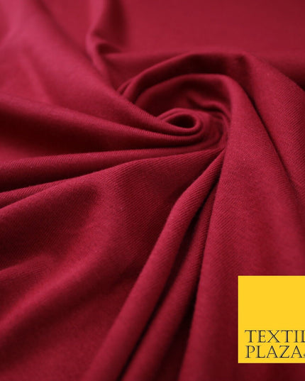 LIGHT MAROON RED Plain Cotton Jersey Fabric Stretch Knit Dress Fabric 60"   7440