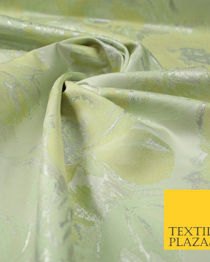 2 COLOURS - Luxury Metallic Oversized Floral Brocade Jacquard Dress Fabric 56"