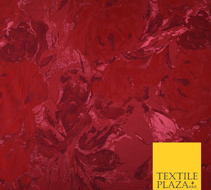 2 COLOURS - Luxury Metallic Oversized Floral Brocade Jacquard Dress Fabric 56"