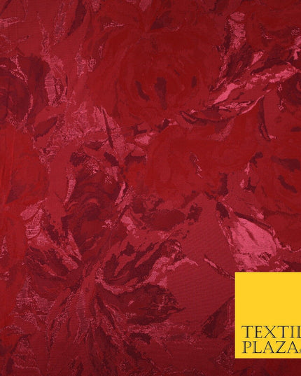 2 COLOURS - Luxury Metallic Oversized Floral Brocade Jacquard Dress Fabric 56"