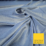 LAVENDER / ROYAL BLUE Soft Two Tone Velvet Velour Fabric Stretch Material 7442