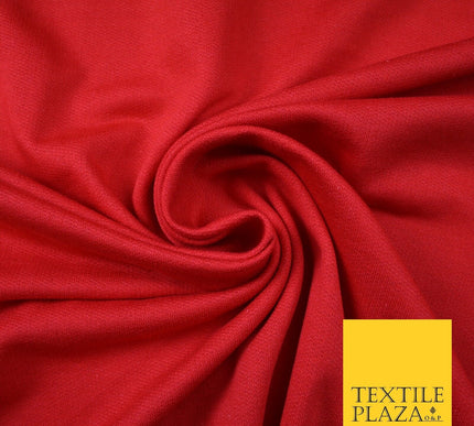 RED Loop Back Cotton Blend Jersey Fabric Sweatshirt Shorts Knit 70" WIDE - 7441