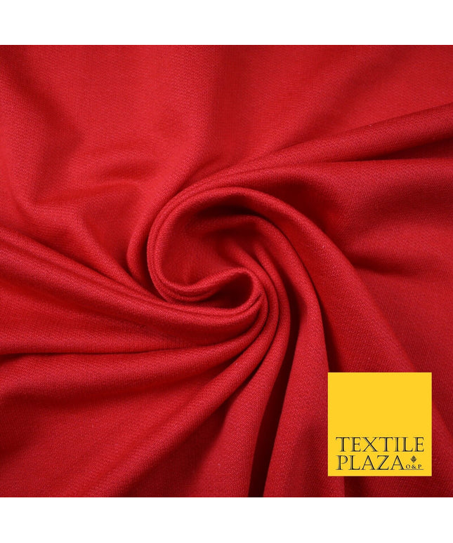 RED Loop Back Cotton Blend Jersey Fabric Sweatshirt Shorts Knit 70" WIDE - 7441