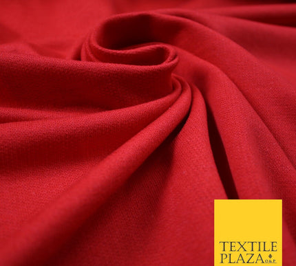 RED Loop Back Cotton Blend Jersey Fabric Sweatshirt Shorts Knit 70" WIDE - 7441