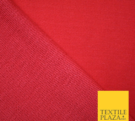 RED Loop Back Cotton Blend Jersey Fabric Sweatshirt Shorts Knit 70" WIDE - 7441