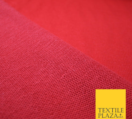 RED Loop Back Cotton Blend Jersey Fabric Sweatshirt Shorts Knit 70" WIDE - 7441